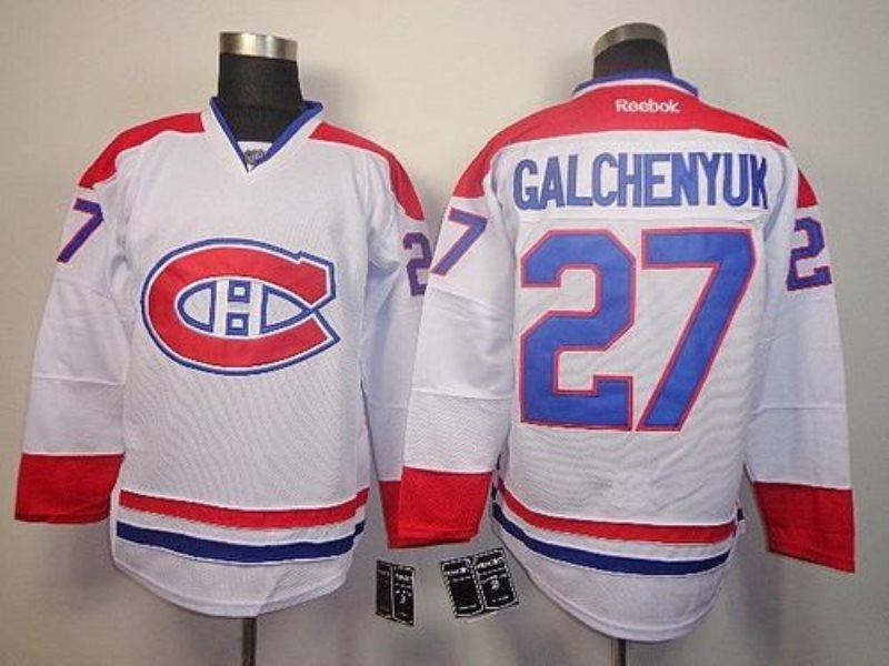 NHL Canadiens 27 Alex Galchenyuk White Men Jersey