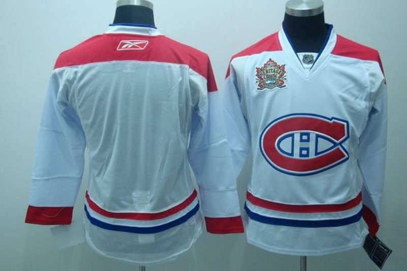 NHL Canadiens Blank White Heritage Classic Style Men Jersey