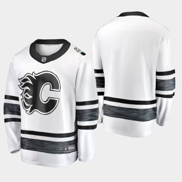 NHL Flames Blank White 2019 All-Star Game Adidas Men Jersey