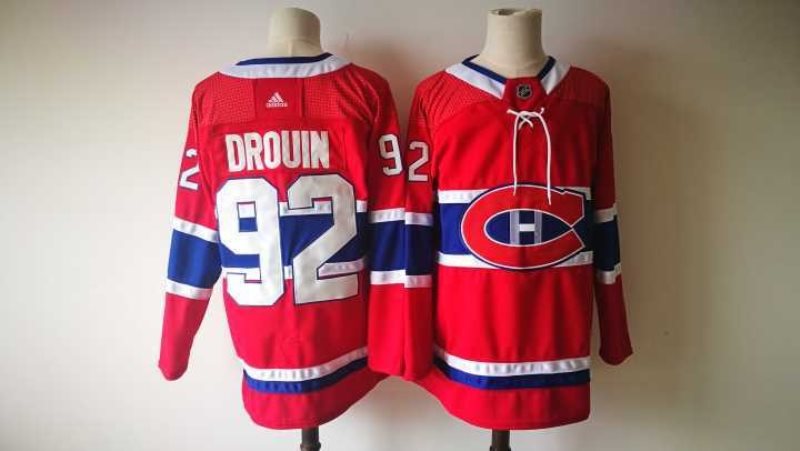 NHL Canadiens 92 Jonathan Drouin Red Adidas Men Jersey