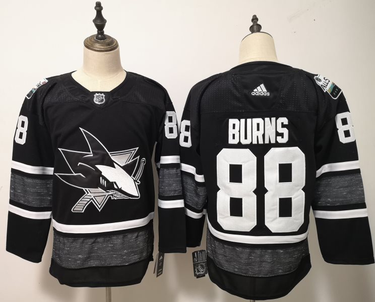 NHL Sharks 88 Brent Burns Black 2019 NHL All-Star Game Adidas Men Jersey