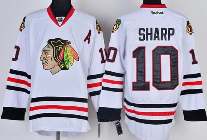 NHL Chicago Blackhawks 10 Patrick Sharp White Men Jersey