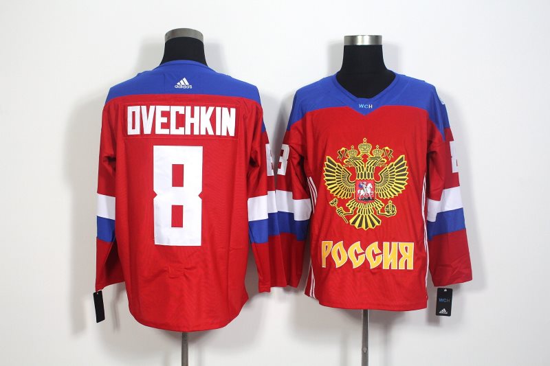 Team Russia 8 Alex Ovechkin Red 2016 World Cup Hockey Jersey