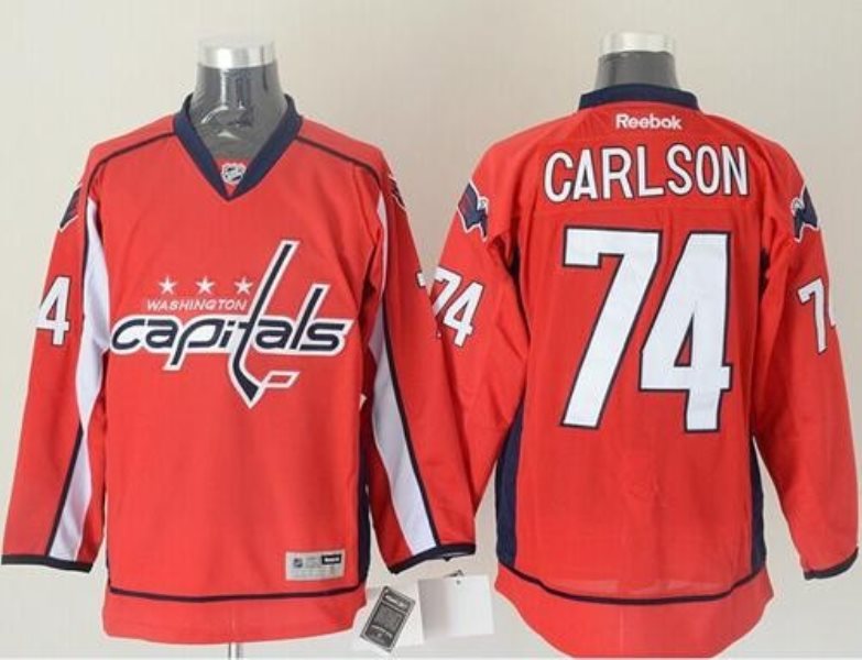 NHL Capitals 74 John Carlson Red Men Jersey