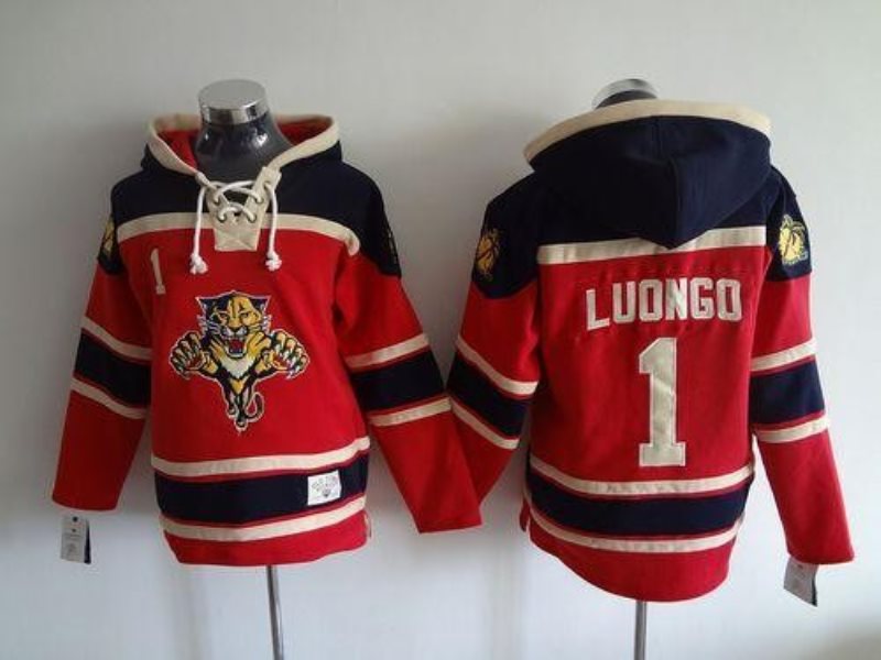 NHL Panthers 1 Roberto Luongo Red Men Sweatshirt