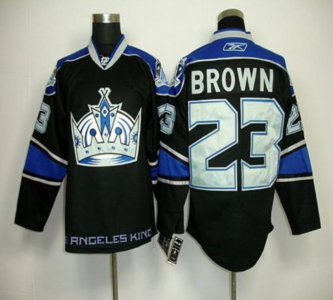 NHL Kings 23 Dustin Brown Black Third Men Jersey