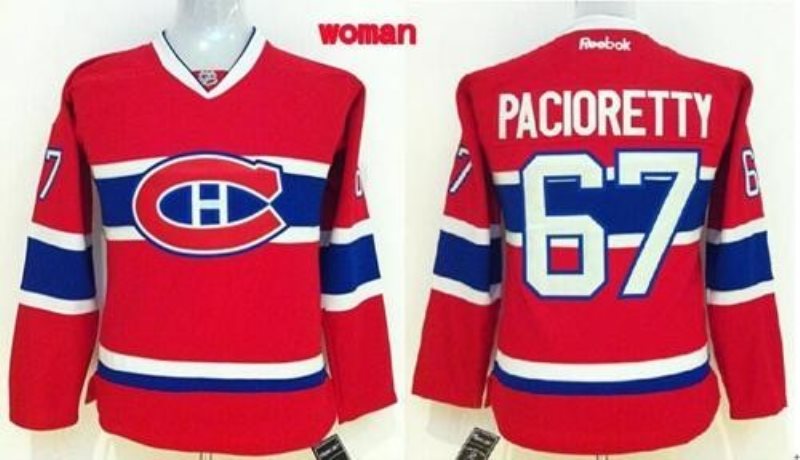 NHL Canadiens 67 Max Pacioretty Red Home Women Jersey