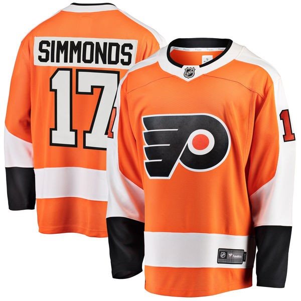 NHL Flyers 17 Wayne Simmonds Orange Fanatics Men Jersey