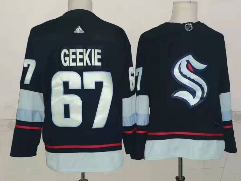 NHL Seattle Kraken 67 Geekie Blue Adidas Men Jersey