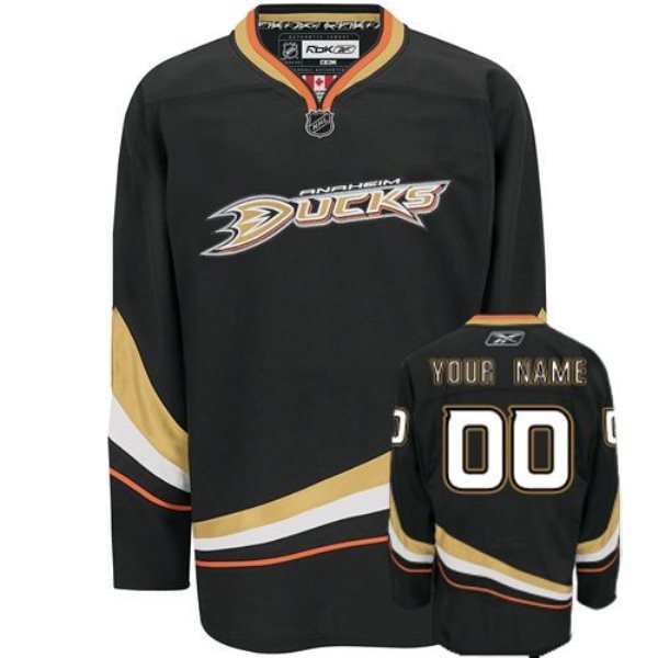 NHL Ducks Black Customized Men Jersey