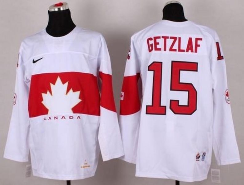 Team Canada 2014 Olympic No.15 Ryan Getzlaf White Hockey Jersey