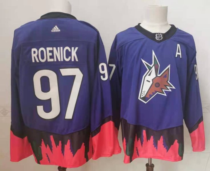 NHL Coyotes 97 Jeremy Roenick Purple 2021 New Adidas Men Jersey