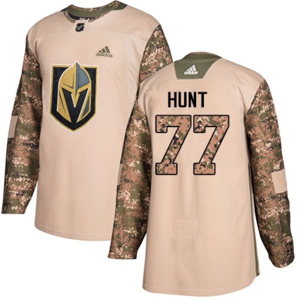 NHL Golden Knights 77 Brad Hunt Camo 2017 Veterans Day Adidas Men Jersey
