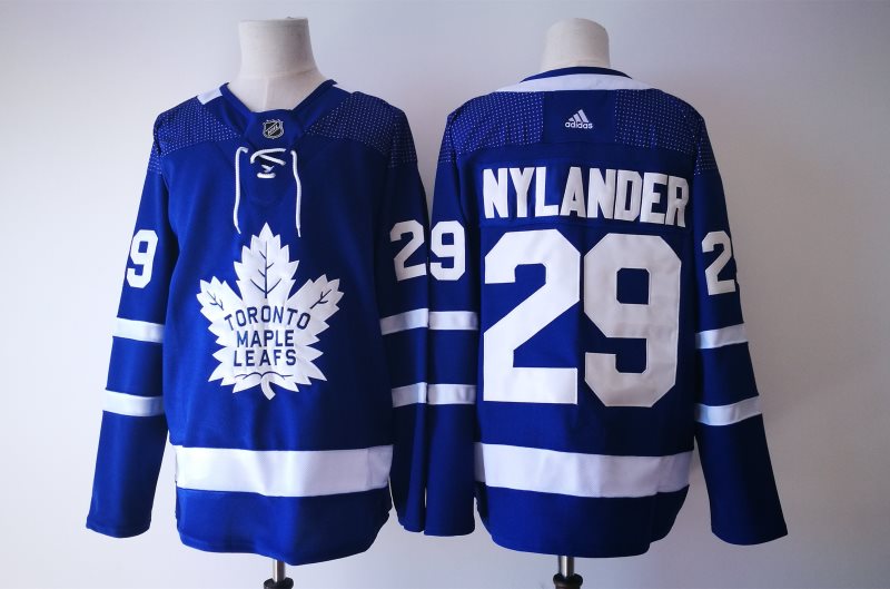 NHL Maple Leafs 29 William Nylander Blue Adidas Men Jersey