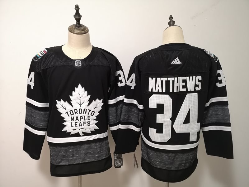 NHL Maple Leafs 34 Auston Matthews Black 2019 NHL All-Star Game Adidas Men Jersey