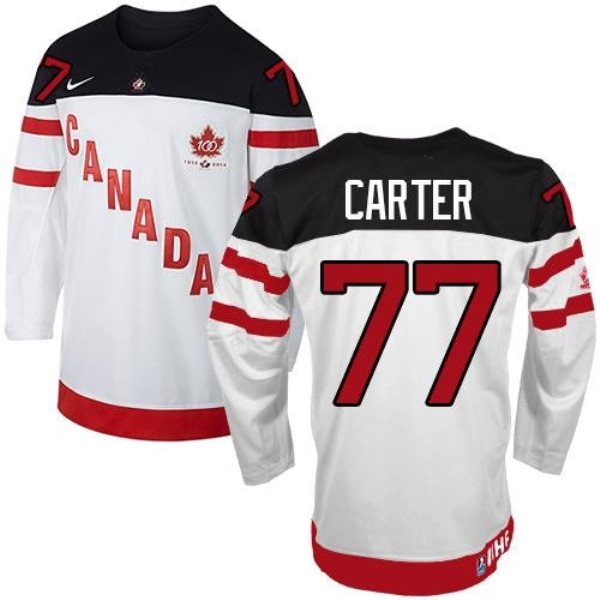 Olympic CA. 77 Jeff Carter White 100th Anniversary Stitched NHL Jersey