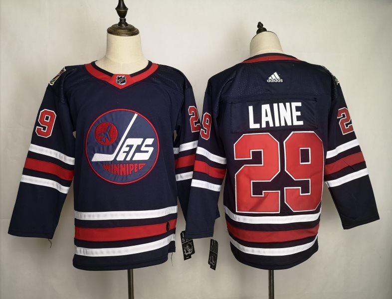 NHL Jets 29 Patrik Laine Blue 2019 New Adidas Men Jersey