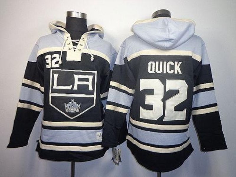 NHL Kings 32 Jonathan Quick Black Men Sweatshirt