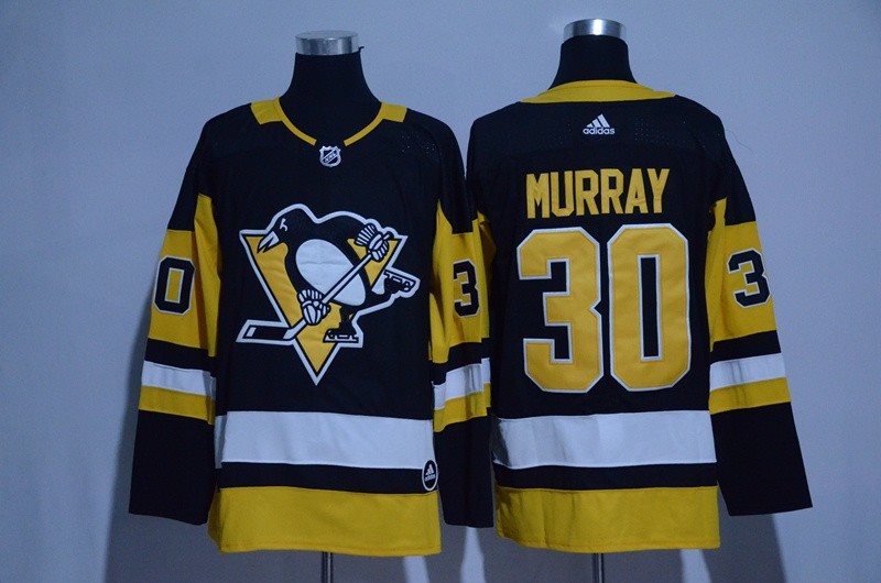 NHL Penguins 30 Matt Murray Black Adidas Men Jersey