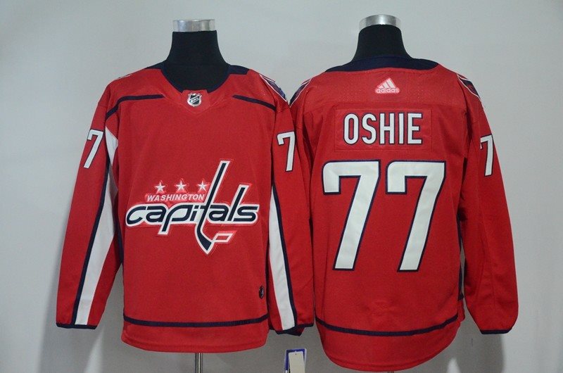 NHL Capitals 77 T.J. Oshie Red Adidas Men Jersey
