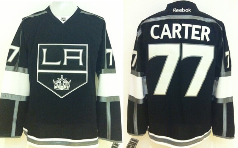 NHL Kings 77 Jeff Carter Black Men Jersey