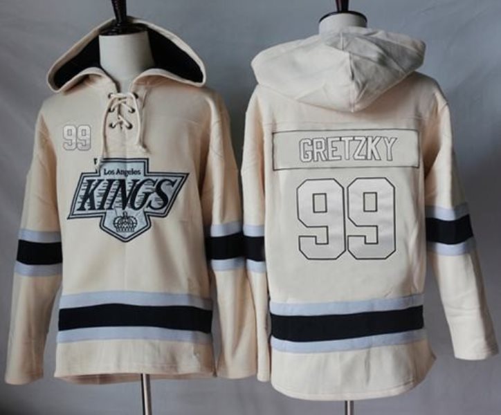NHL Kings 99 Wayne Gretzky Cream Men Sweatshirt