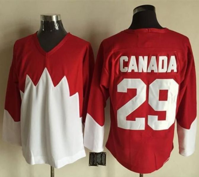 Olympic Canada 29 Canada Red White 1972 Commemorative CCM Stitched NHL Jersey