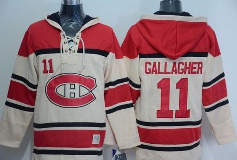 NHL Canadiens 11 Brendan Gallagher Cream Men Sweatshirt