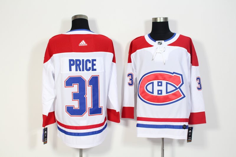 NHL Canadiens 31 Carey Price White Adidas Men Jersey
