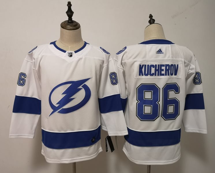 NHL Lightning 86 Nikita Kucherov White Adidas Women Jersey