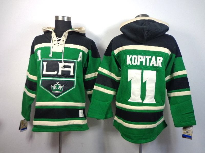 NHL Kings 11 Anze Kopitar With A Patch Green Men Sweatshirt