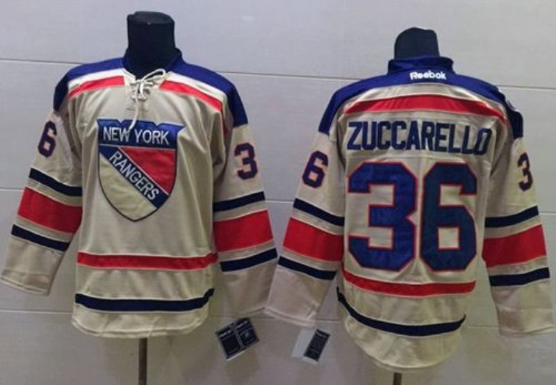 NHL Rangers 36 Mats Zuccarello Cream 2012 Winter Classic Men Jersey