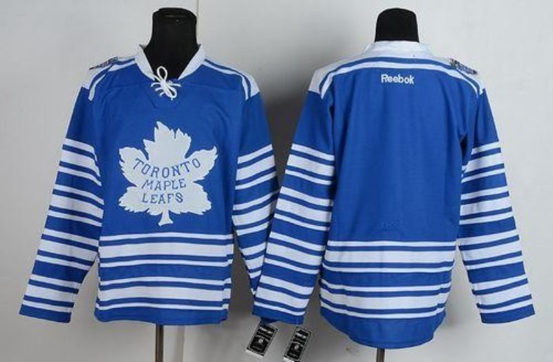NHL Maple Leafs Blank Blue 2014 Winter Classic Men Jersey