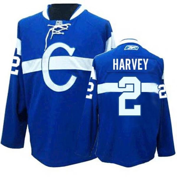 NHL Canadiens 2 Doug Harvey Blue Men Jersey