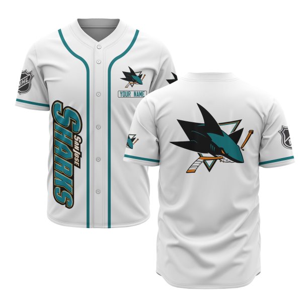 NHL San Jose Sharks Baseball Customized Jersey