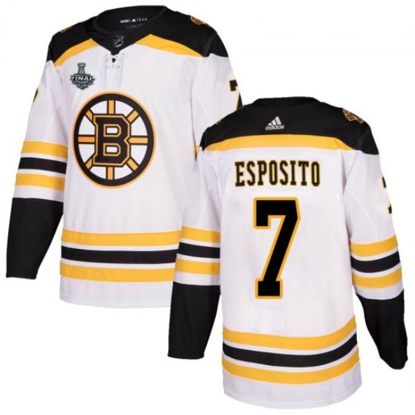 NHL Boston Bruins 7 Phil Esposito 2019 Stanley Cup Final White Adidas Men Jersey