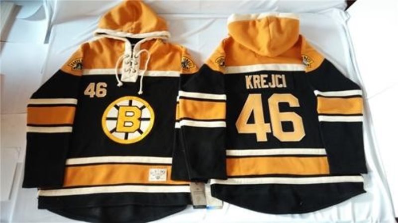 NHL Bruins 46 David Krejci Black Men Sweatshirt