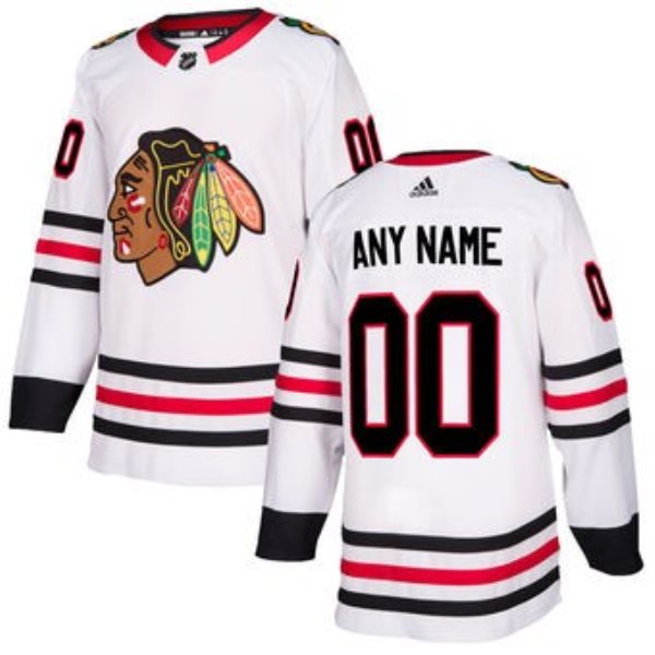 NHL Chicago Blackhawks White Customized Adidas Men Jersey