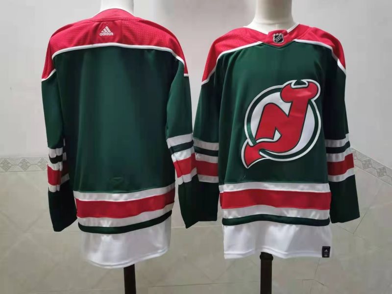 NHL Devils Blank Green 2020 New Adidas Men Jersey