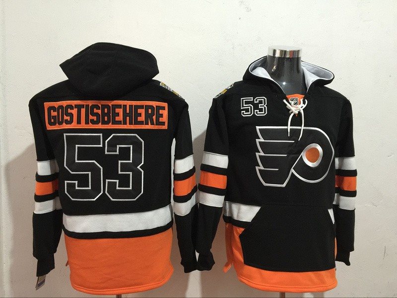 NHL Flyers 53 Shayne Gostisbehere Black Reebok Men Sweatshirt