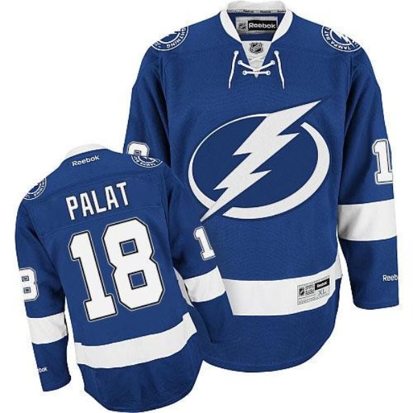 NHL Lightning 18 Ondrej Palat Blue Men Jersey