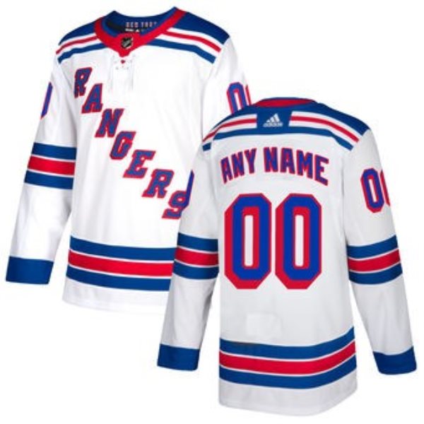 NHL New York Rangers White Customized Adidas Men Jersey