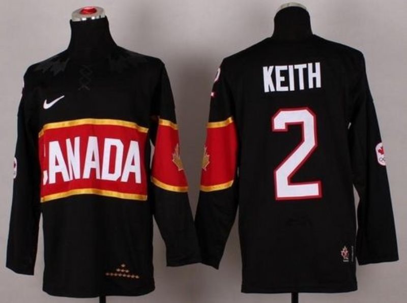 Team Canada 2014 Olympic No.2 Duncan Keith Black Hockey Jersey