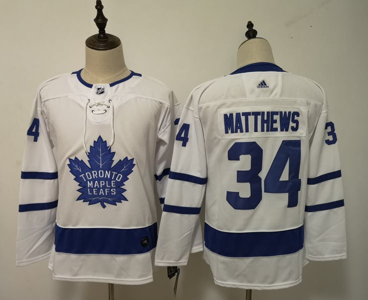 NHL Maple Leafs 34 Auston Matthews White Adidas Women Jersey