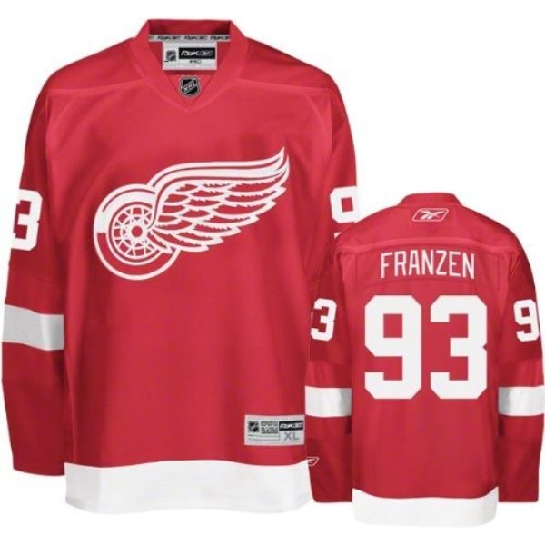 NHL Red Wings 93 Johan Franzen Red Men Jersey