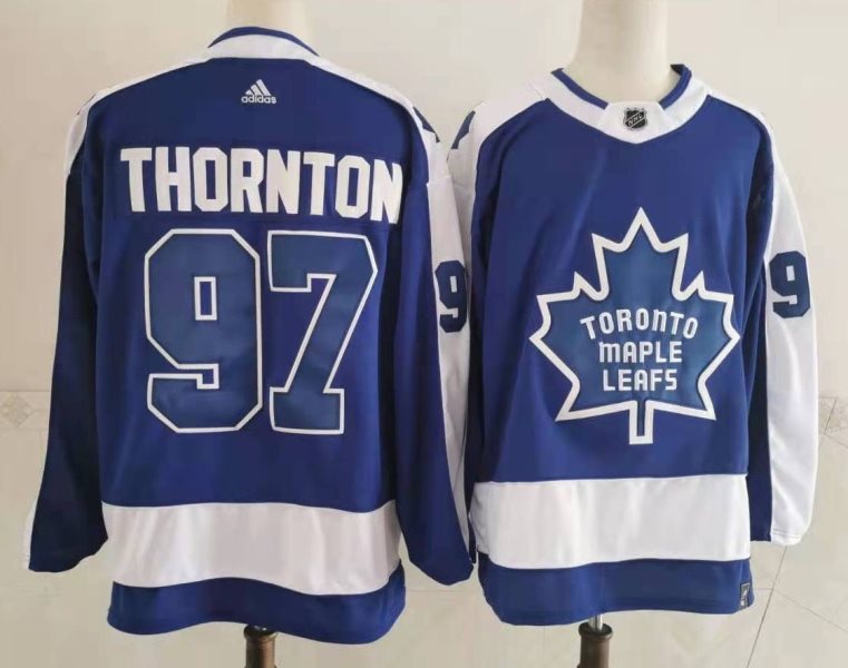 NHL Leafs 97 Joe Thornton Blue 2020 New Adidas Men Jersey