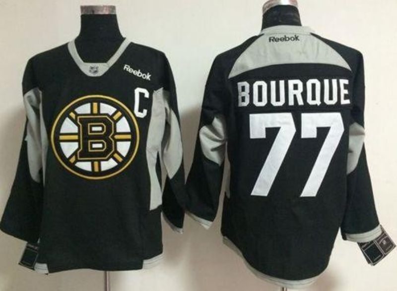 NHL Bruins 77 Ray Bourque Black Practice Men Jersey
