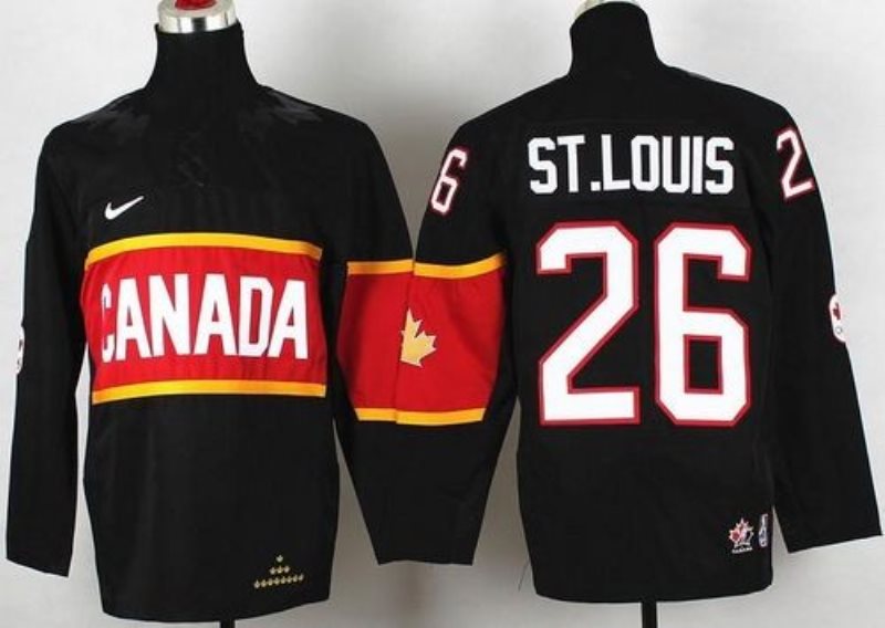 Team Canada 2014 Olympic 26 Martin St.Louis Black Stitched Youth NHL Jersey