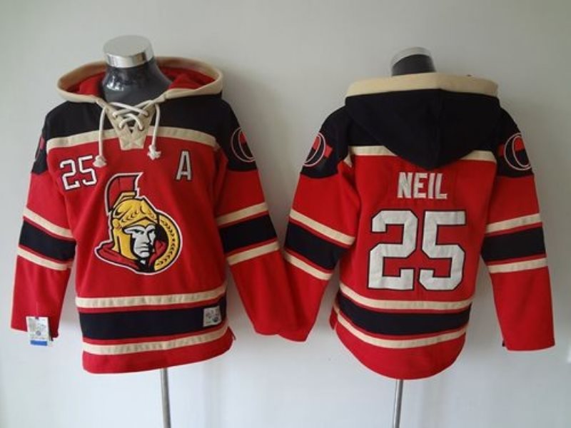 NHL Senators 25 Chris Neil Red Men Sweatshirt