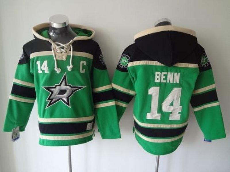 NHL Stars 14 Jamie Benn Green Men Sweatshirt